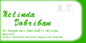 melinda dobriban business card